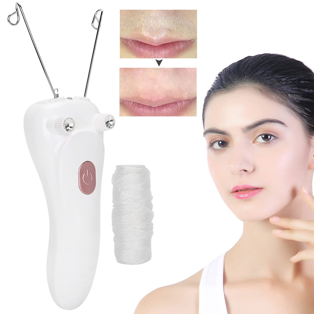 Betued in-use on upper lip demonstrating precise hair removal and neat finish