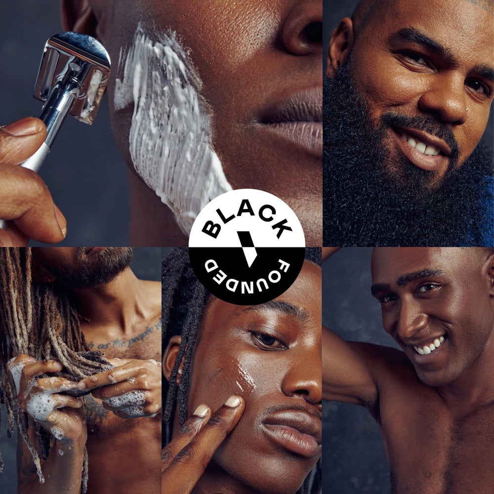 Bevel kit styled in bathroom to show real-world grooming convenience and ritual