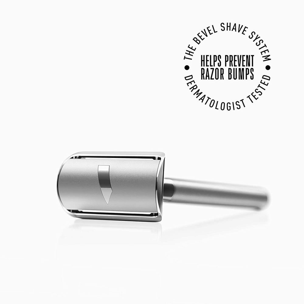 Bevel packaging with ten blades emphasizing replacement convenience