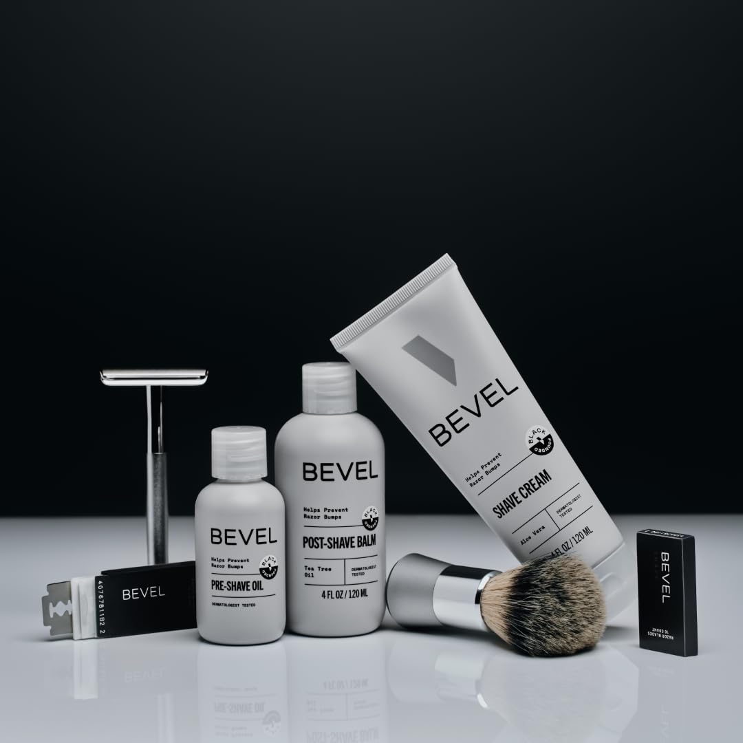 Bevel restoring balm being applied to soothe skin and reduce post-shave redness