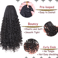 Beverlee pre-looped root detail for faster crochet installation and neat finish