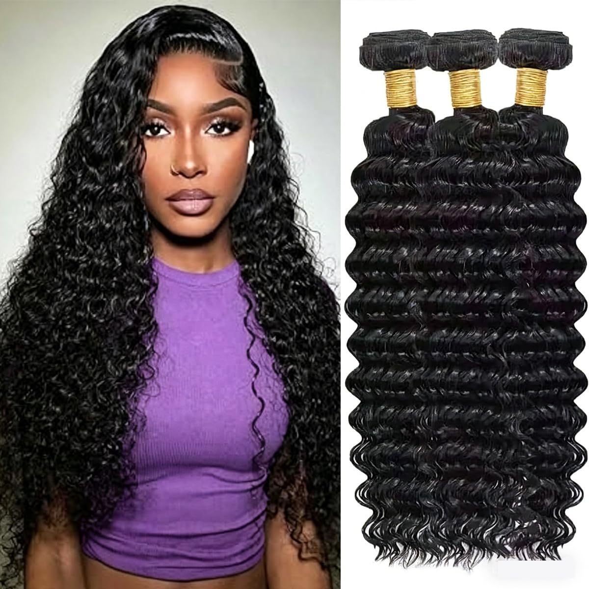 Bexclent front packaging showing three bundled deep wave bundles for easy selection
