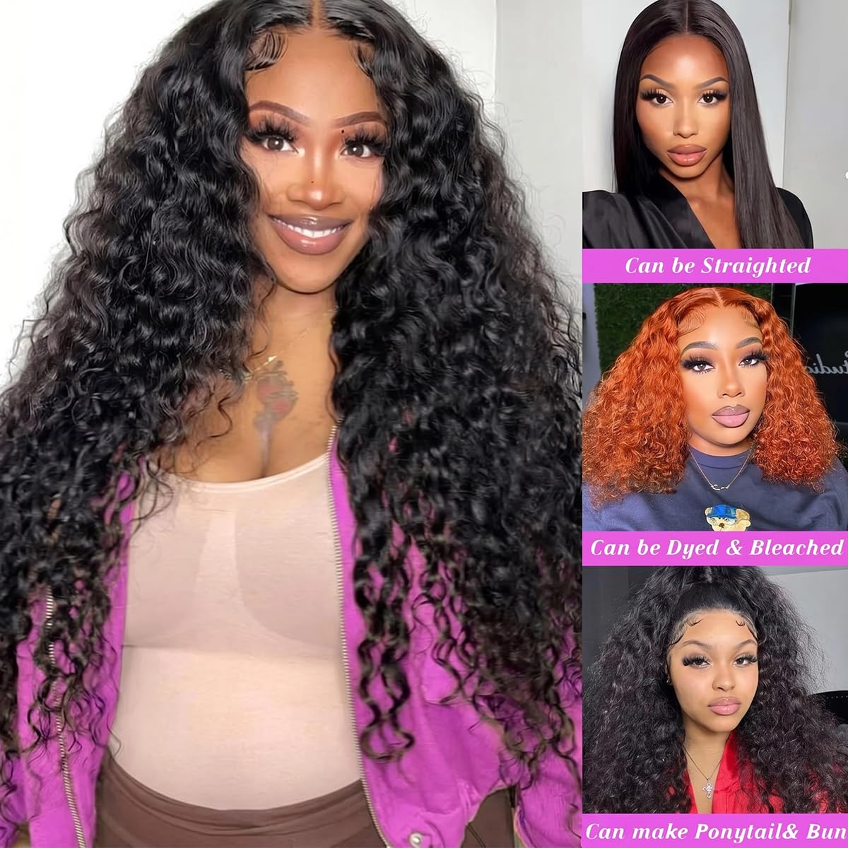 Bexclent installed weave on model demonstrating natural volume and blend