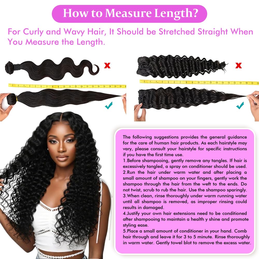 Bexclent length comparison of 14, 16, 18 inch bundles showing true length