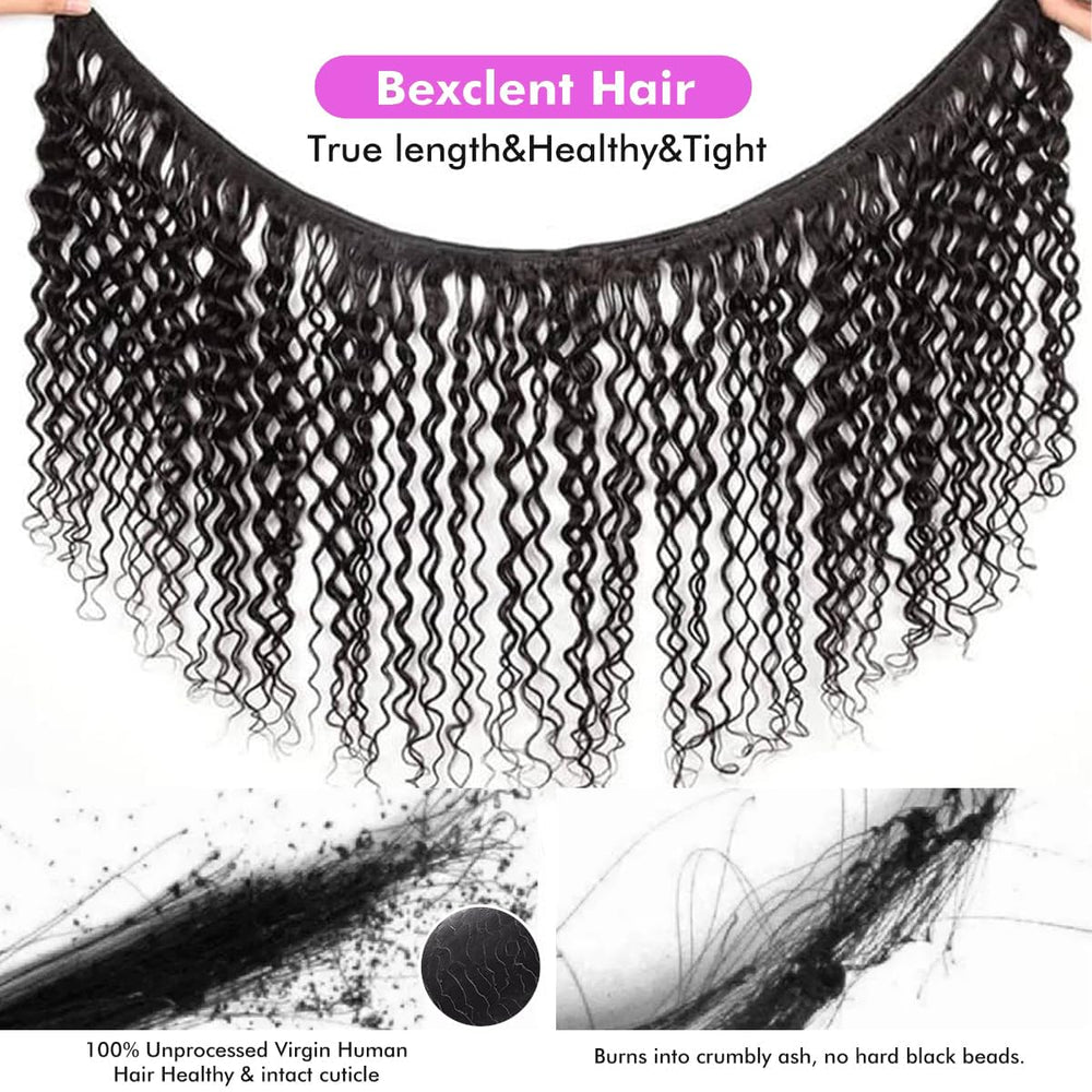 Bexclent texture detail of deep wave curls showing soft, defined bounce