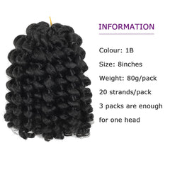 BEXIUKAKA braid held in hand showing true 8-inch length and natural bounce