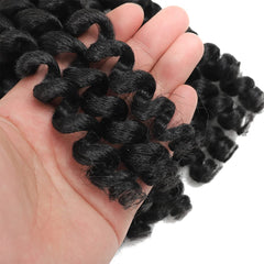 BEXIUKAKA installed crochet braids on model showing lightweight everyday style