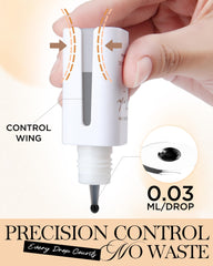 BEYELIAN precision dropper close-up showing controlled drops for efficiency