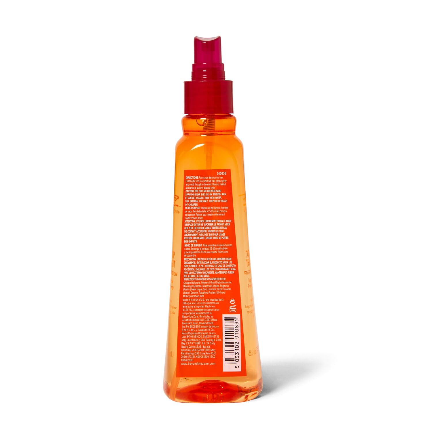 Beyond the Zone fine mist texture spraying evenly for lightweight protection and easy styling