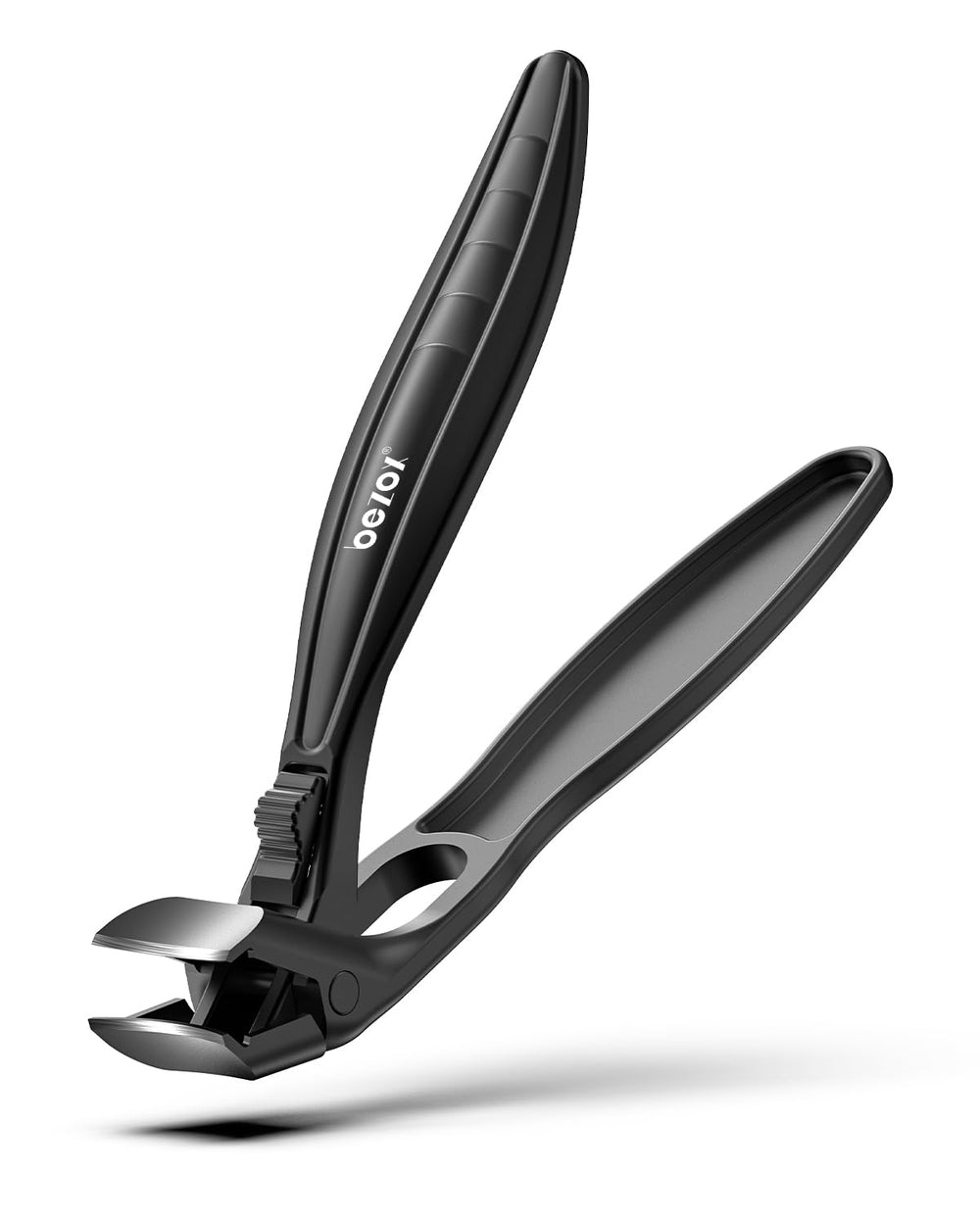 BEZOX front view of black clippers showing ergonomic shape for comfortable trimming