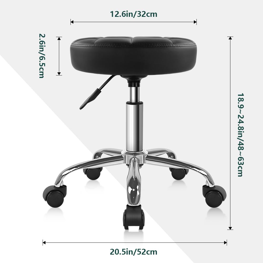 BFTOU close-up of 9-grid stitched PU leather seat emphasizing easy cleaning