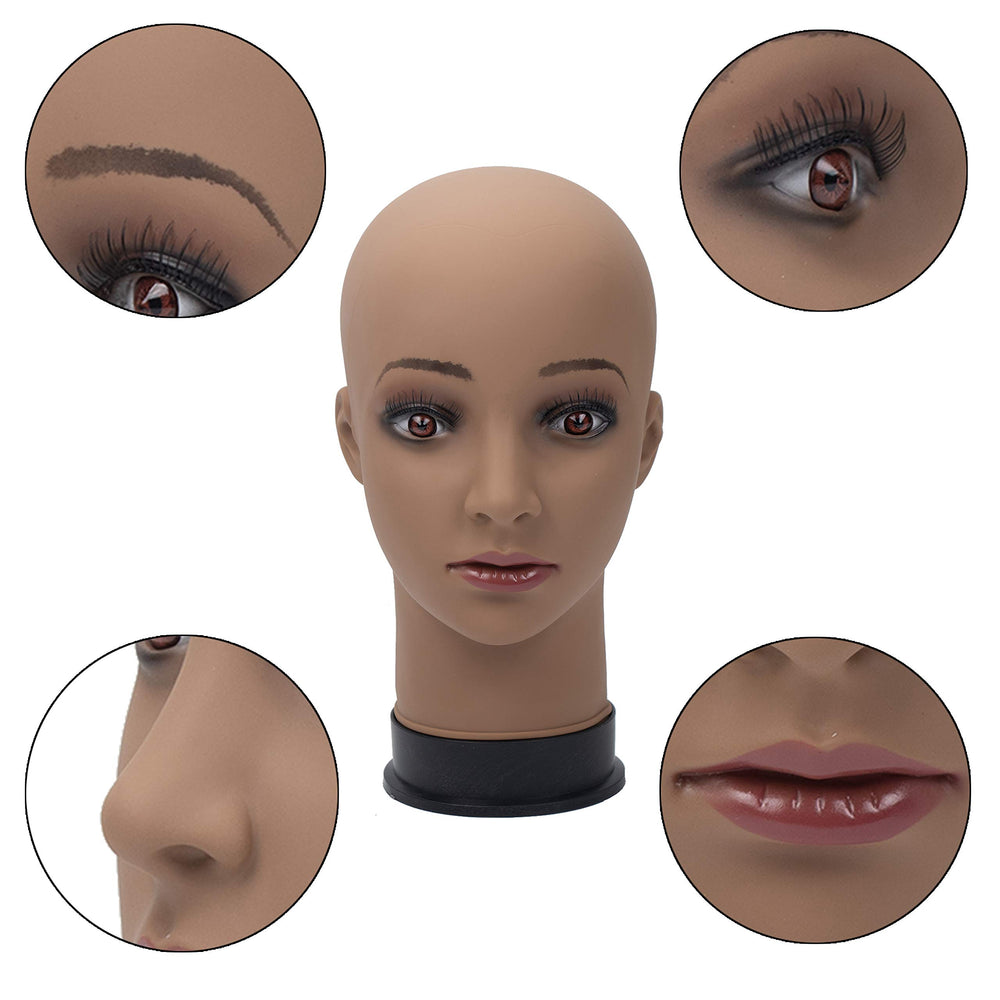 BHD BEAUTY mannequin wearing a styled wig to display realistic hairline and fit