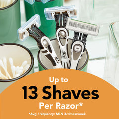 BIC Flex 5 Sensitive blade edge detail showing close-cutting blades for smoother shaves