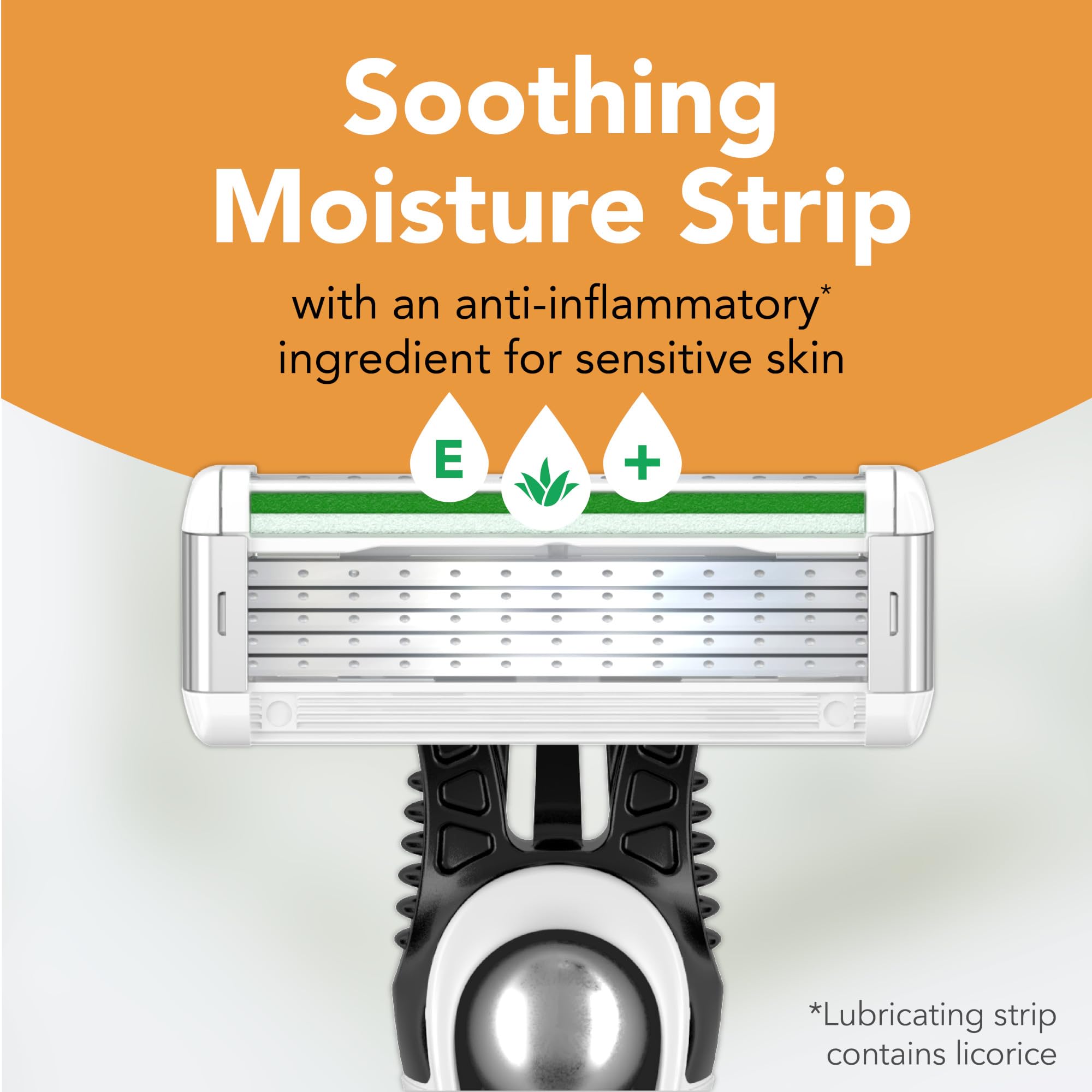 BIC Flex 5 Sensitive ergonomic handle and anti-slip grip for controlled shaving