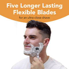 BIC Flex 5 Sensitive moisture strip texture with aloe and almond oil for reduced irritation