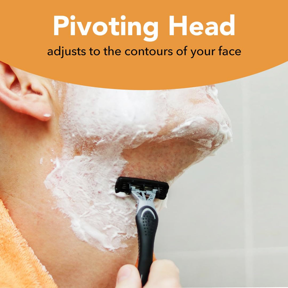 BIC Flex 4 on a bathroom counter illustrating quick travel-ready shaves