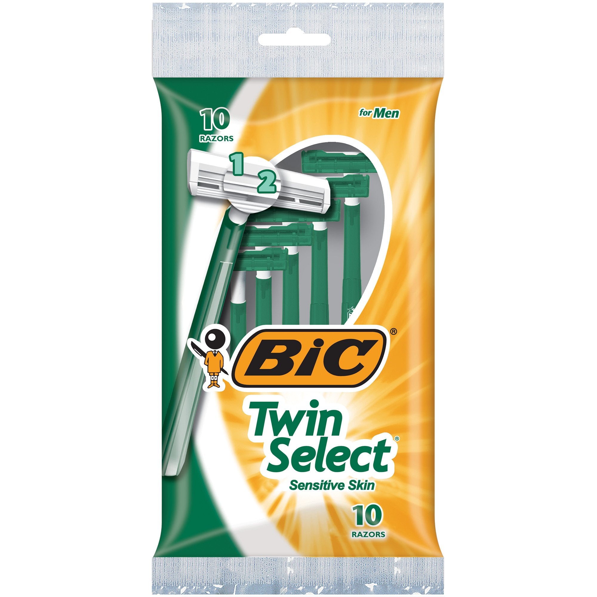 BIC razor in use on jawline demonstrating controlled shave for sensitive skin areas