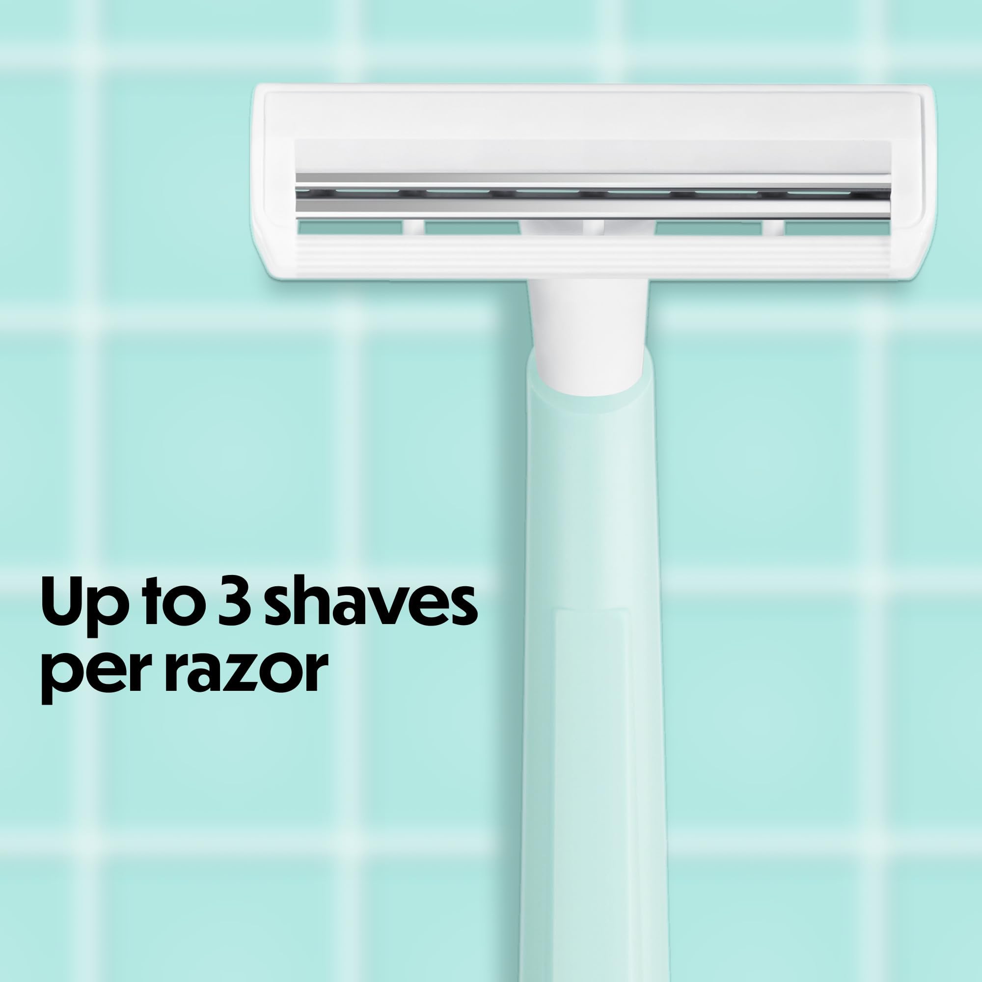 BIC Silky Touch razor held in hand to show handle length and ergonomic control benefit
