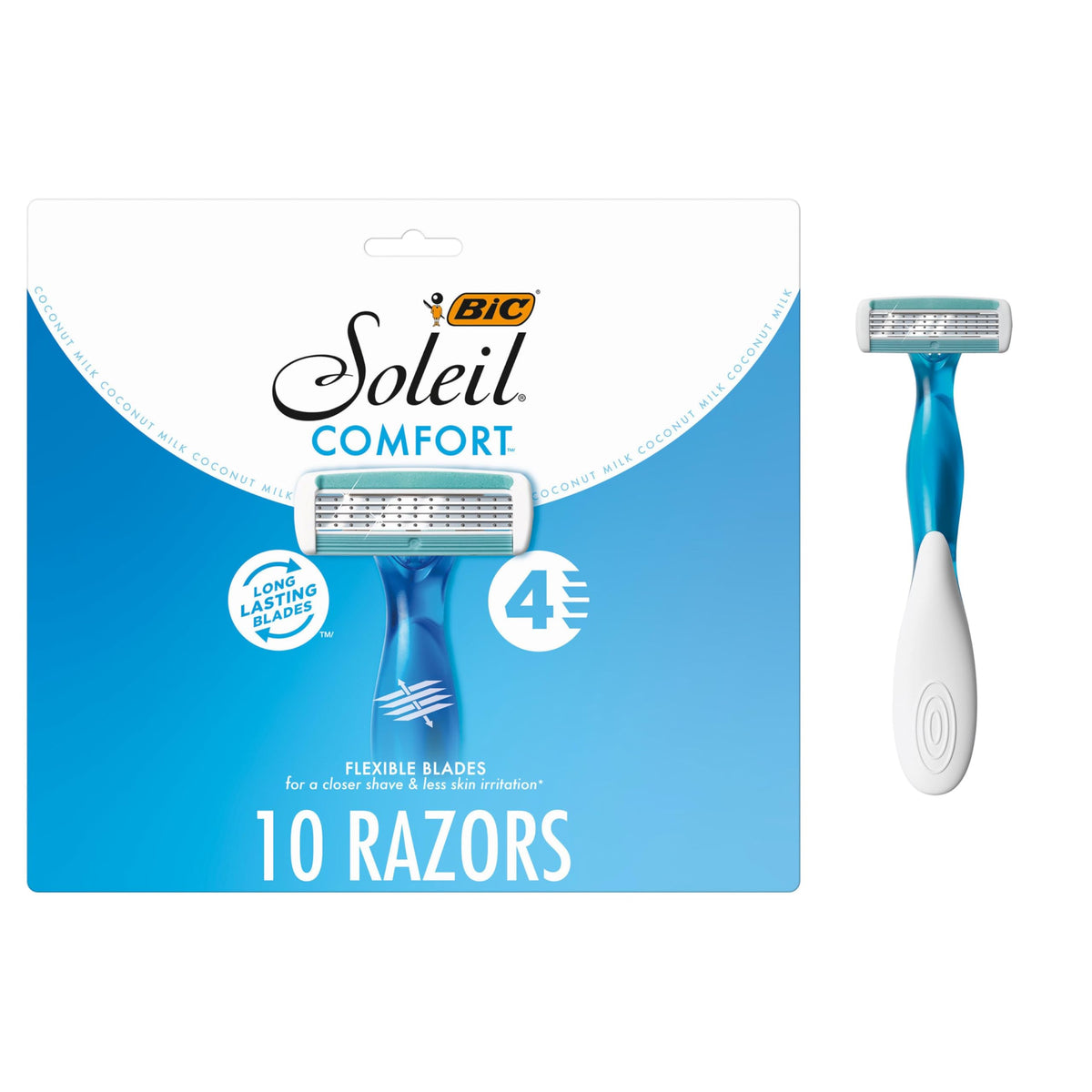 BIC Soleil 4 front packaging showing 10-pack and colors for easy selection