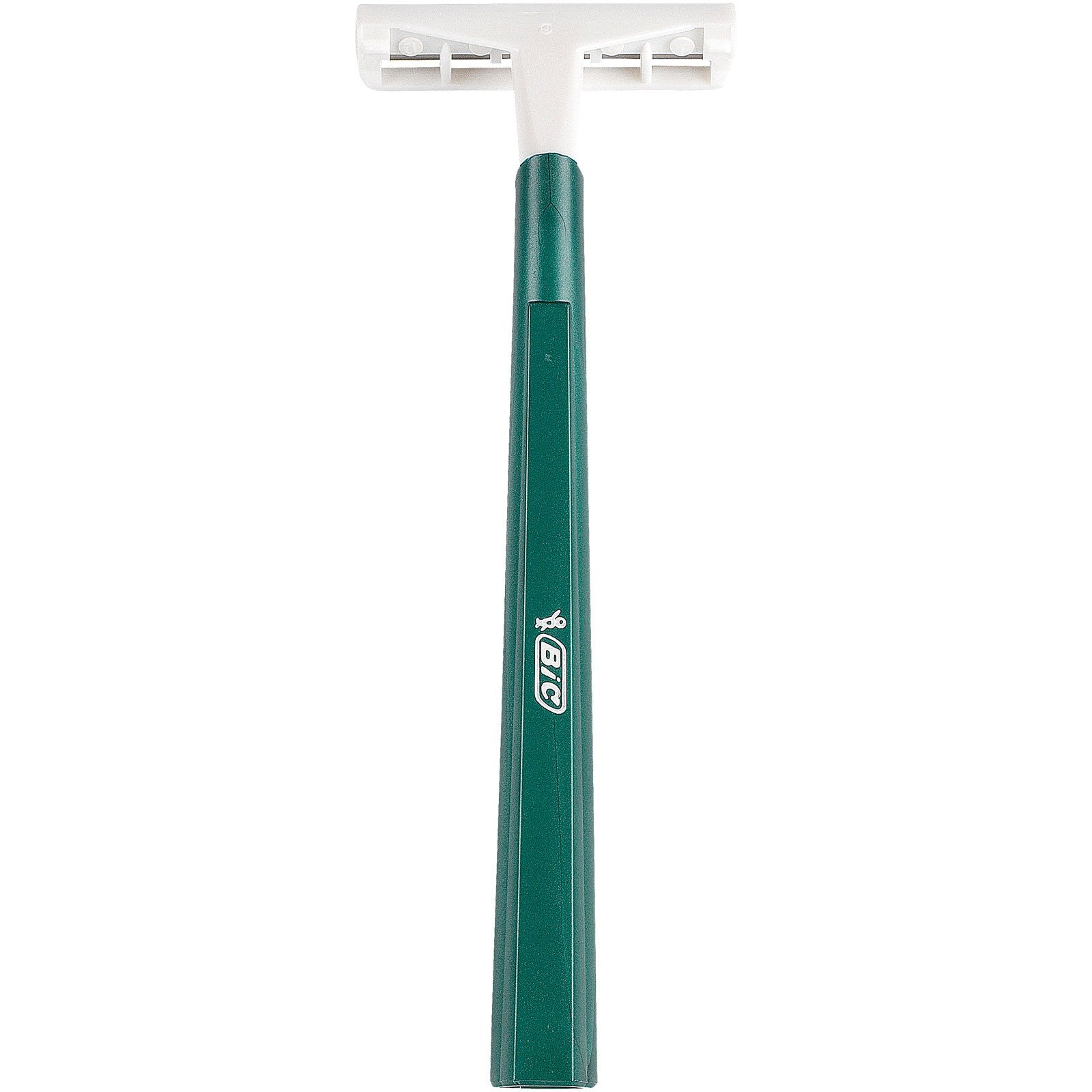 BIC tapered handle detail displaying grip and length for improved control and precise shaving