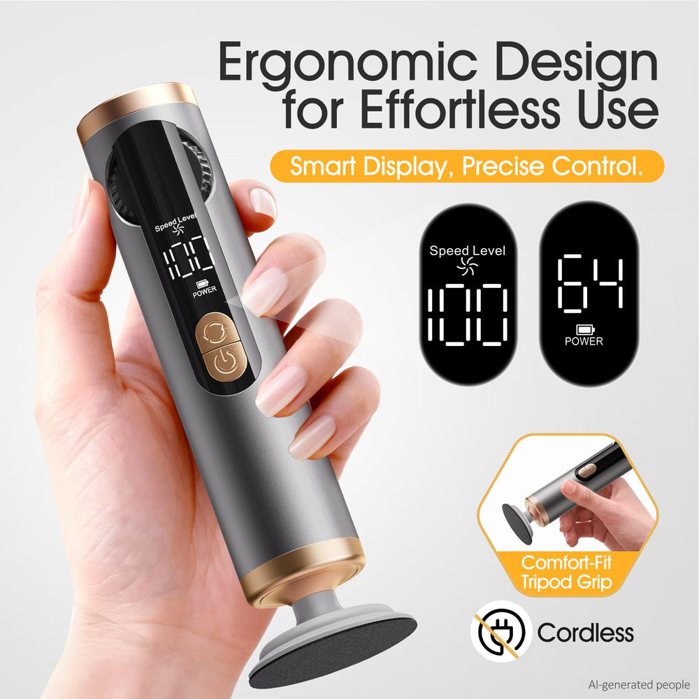 Bicboz LED display and speed dial indicating battery and RPM for easy adjustment