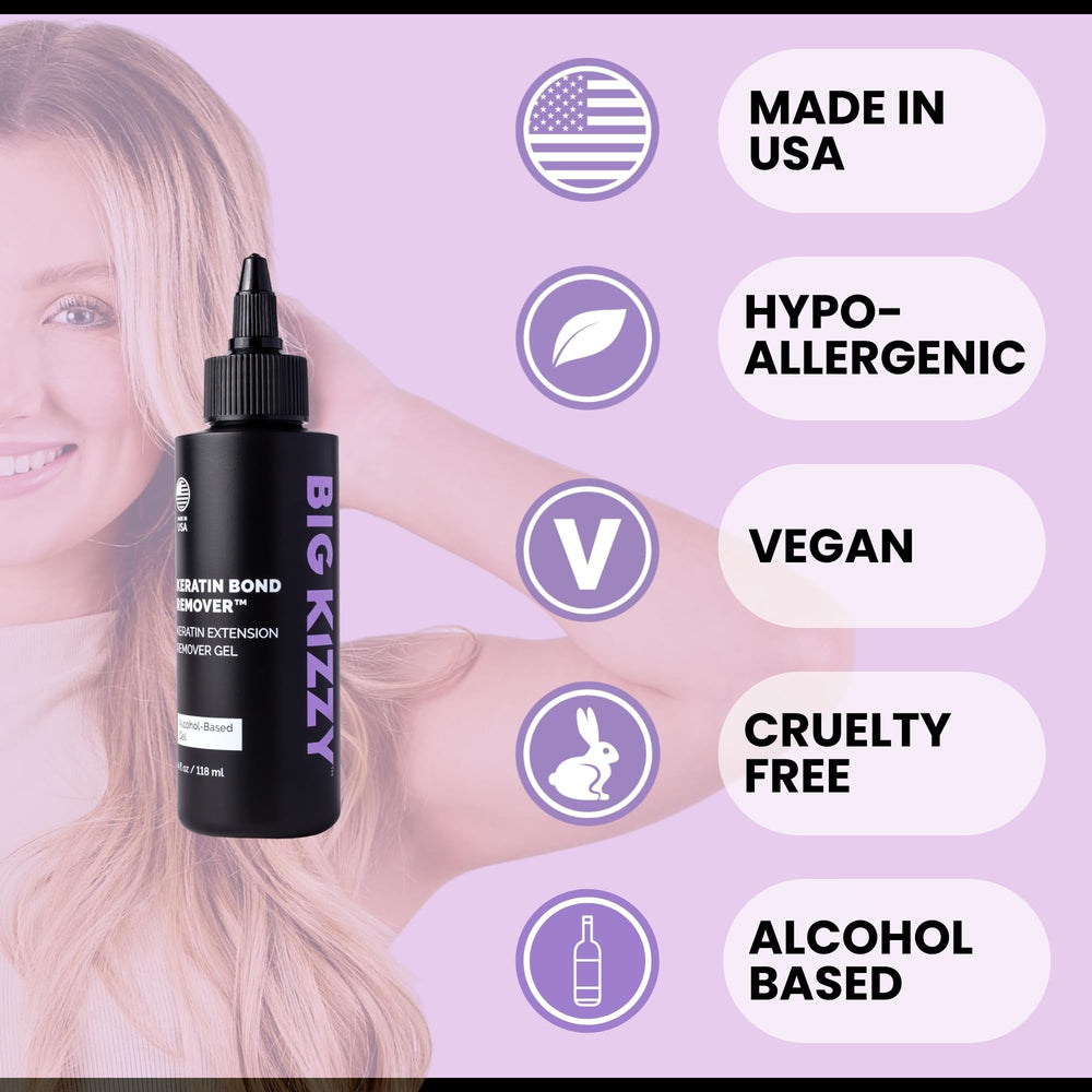 Big Kizzy results showing hair after rinse with no greasy residue and clean prep