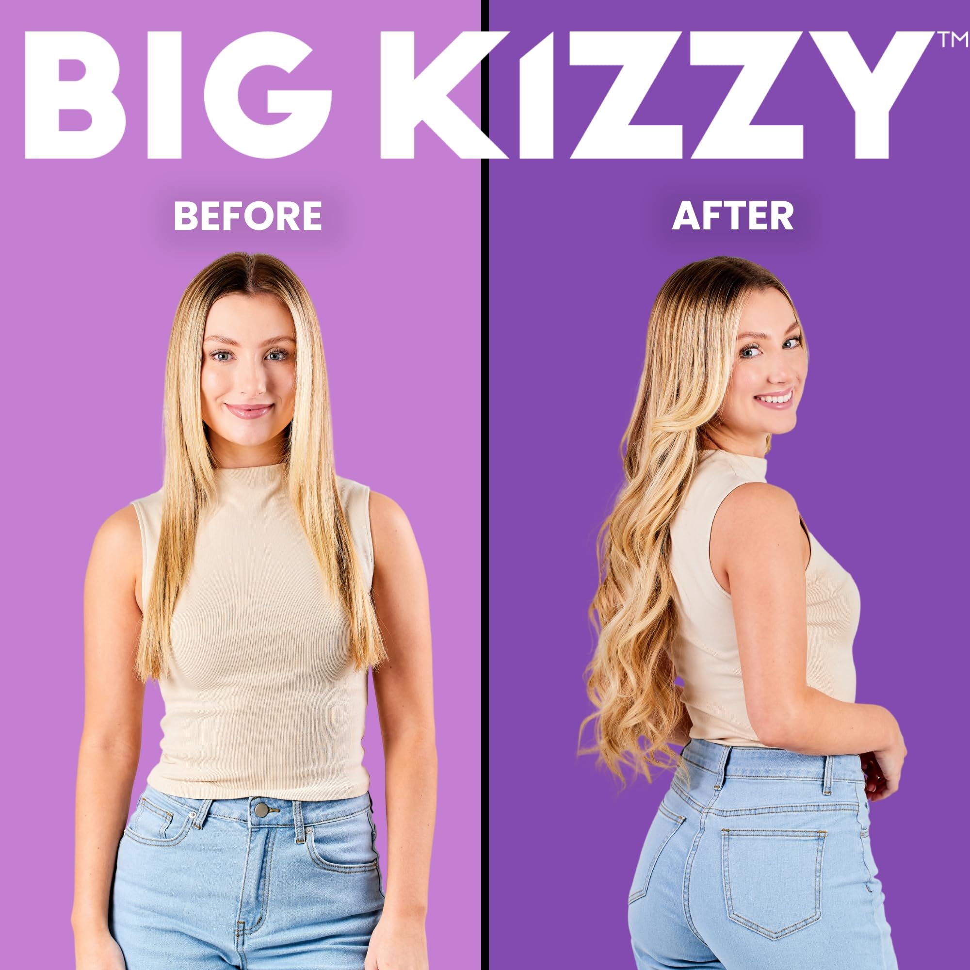 Big Kizzy bottles beside a guide booklet for step-by-step removal tips