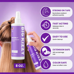 Big Kizzy spray action spraying focused stream for fast adhesive softening