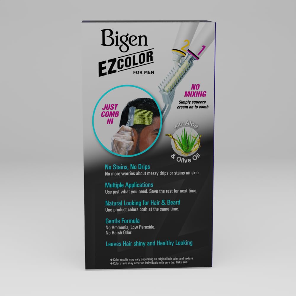 Bigen lifestyle shot in bathroom mirror conveying fast morning routine benefit