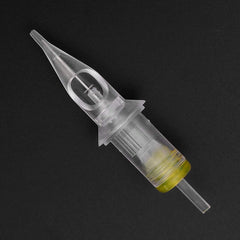 BIGWASP clear tip close-up revealing needle grouping and visible ink flow control benefit