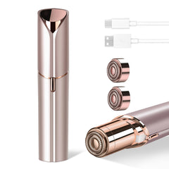 bikurpia front view of device showing sleek gold finish and power button for portable grooming
