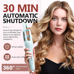 BILITOK curler in use styling long hair for fast, consistent curls