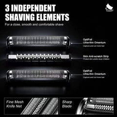BILLAR 73S snapped onto a Series 7 shaver demonstrating easy installation and restored performance