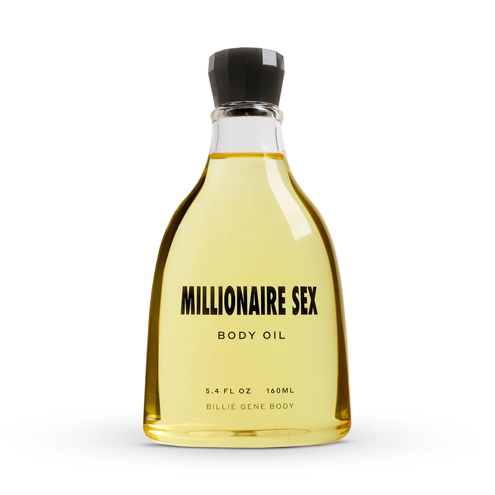 Billie Gene Body front bottle showing elegant label and size, highlights premium look