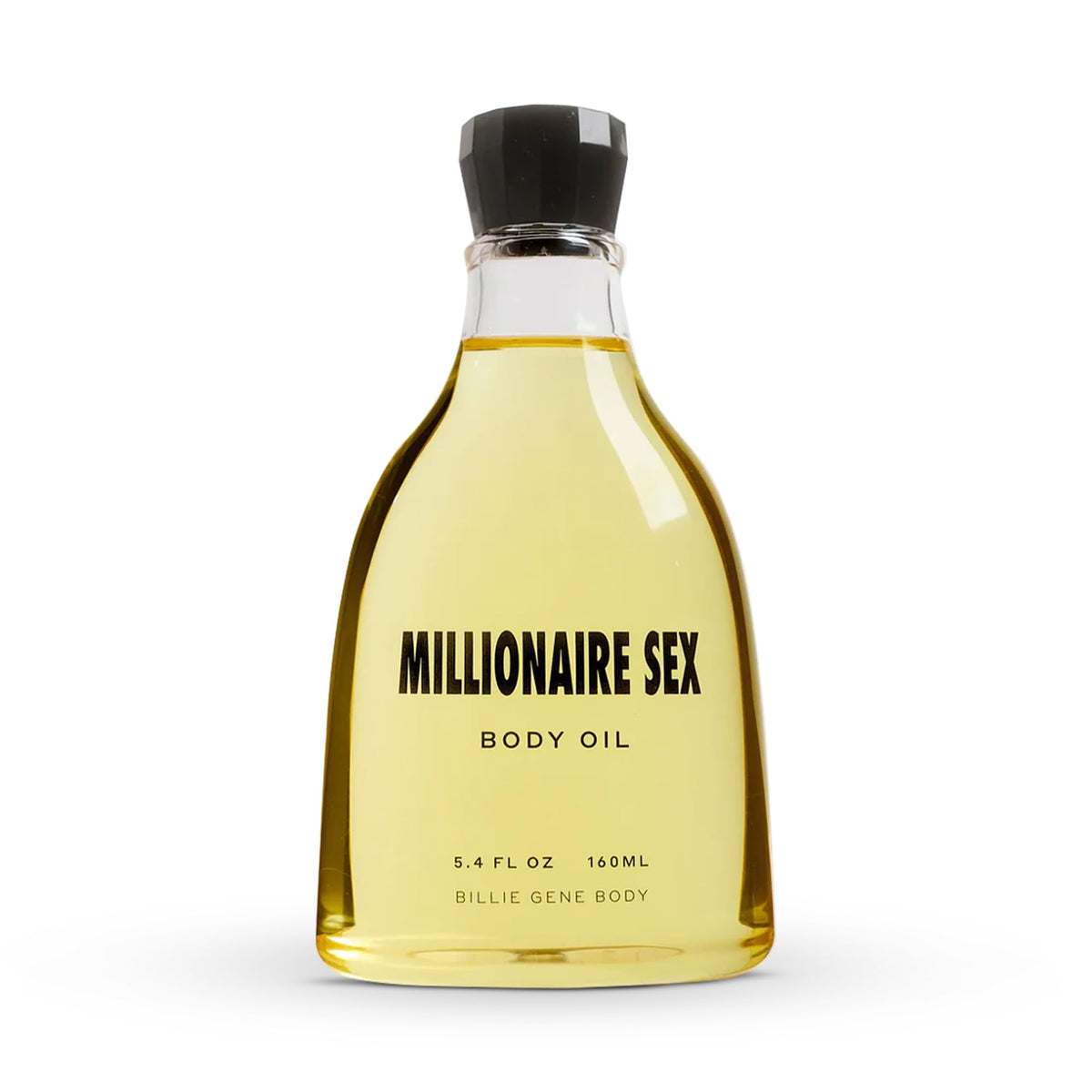 Billie Gene Body front bottle showing elegant label and size, highlights premium look