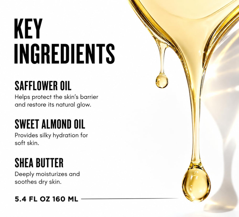 Billie Gene Body oil on damp skin sealing moisture for long-lasting softness