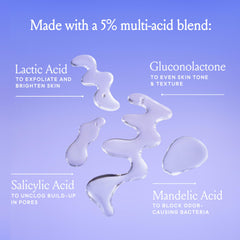 Billie label close-up highlighting ingredients and claims