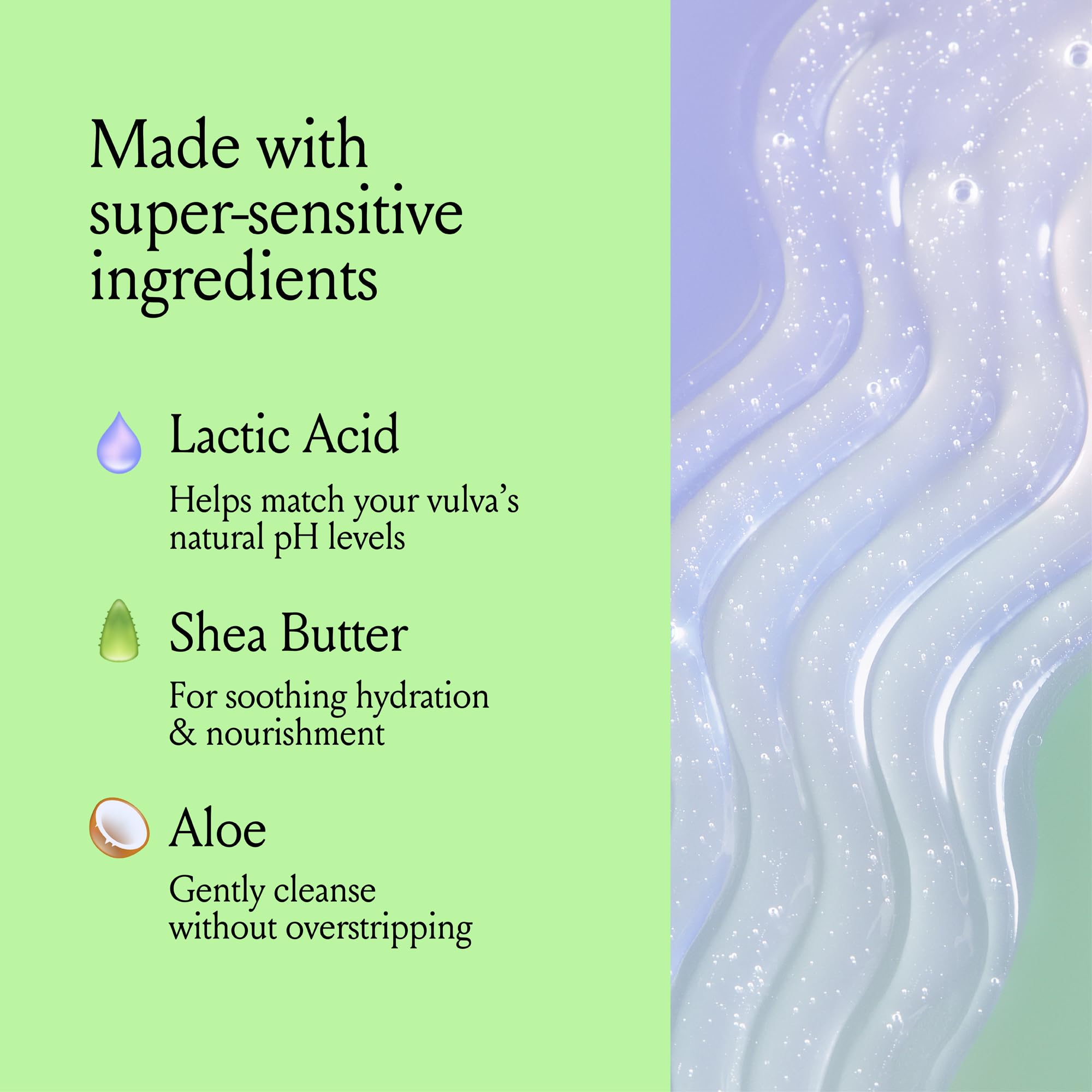 Billie close-up aloe leaf highlighting soothing ingredient benefits