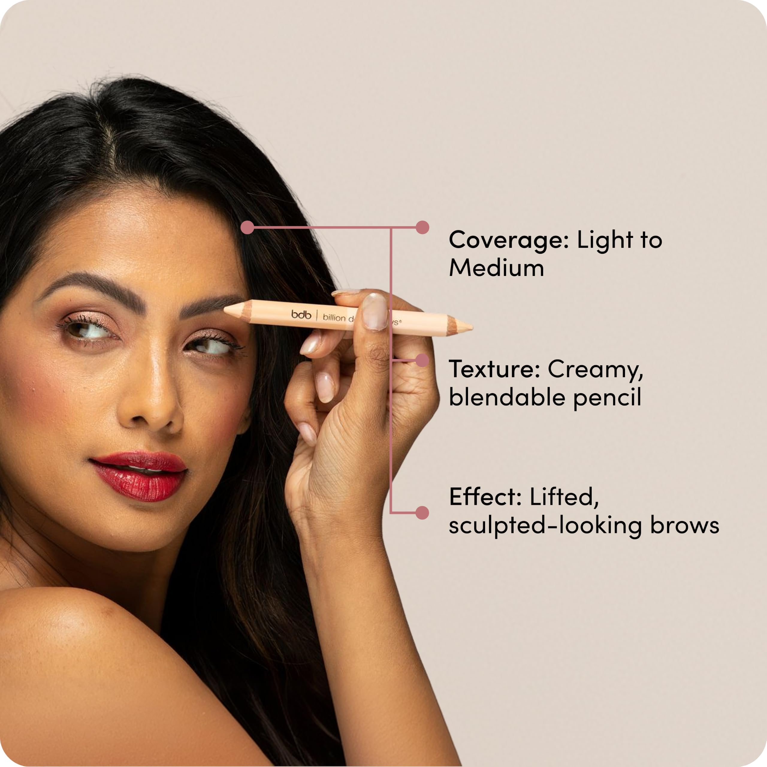 billion dollar brows label showing shea butter ingredient for hydration
