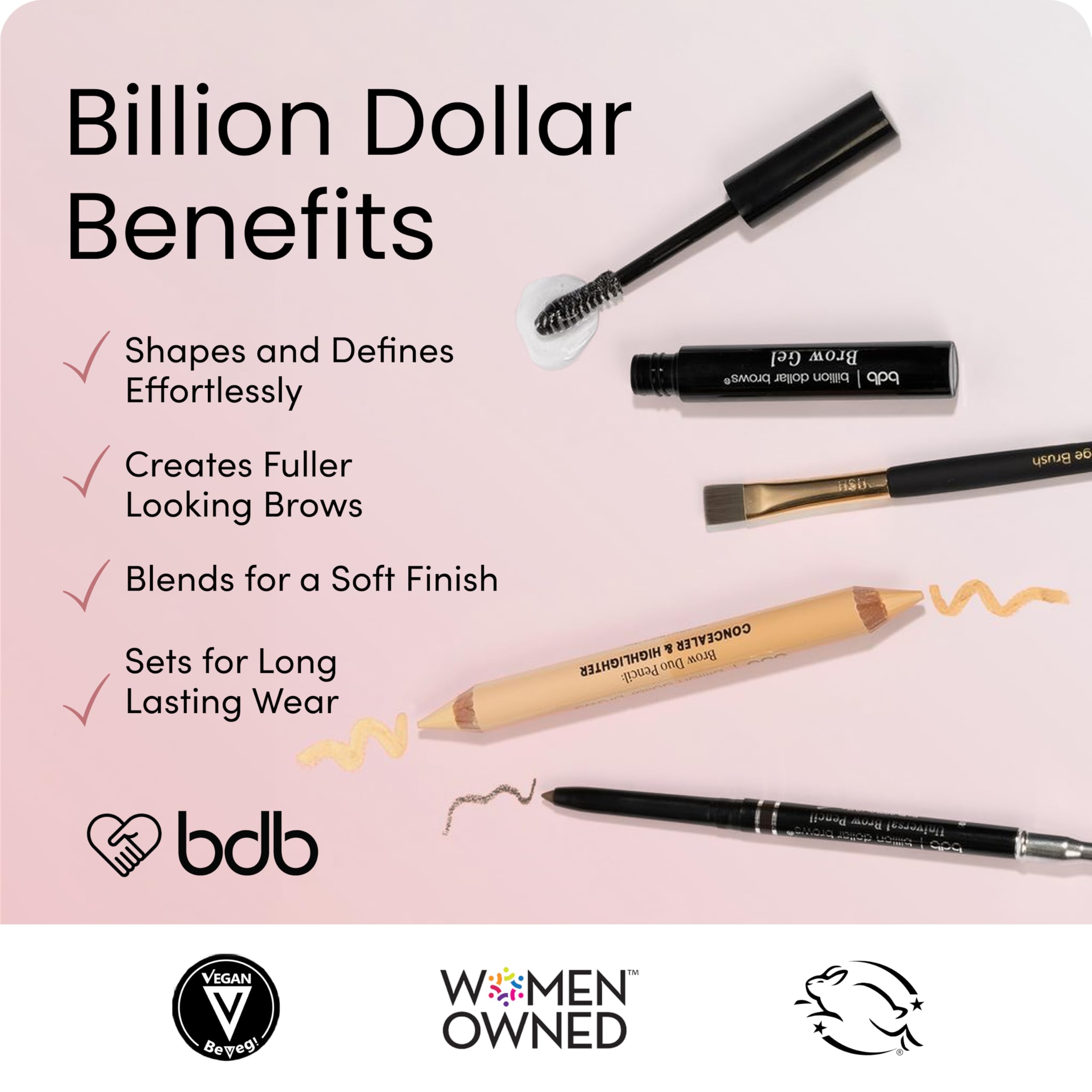 billion dollar brows smudge brush angle detail demonstrating dense bristles for seamless blending