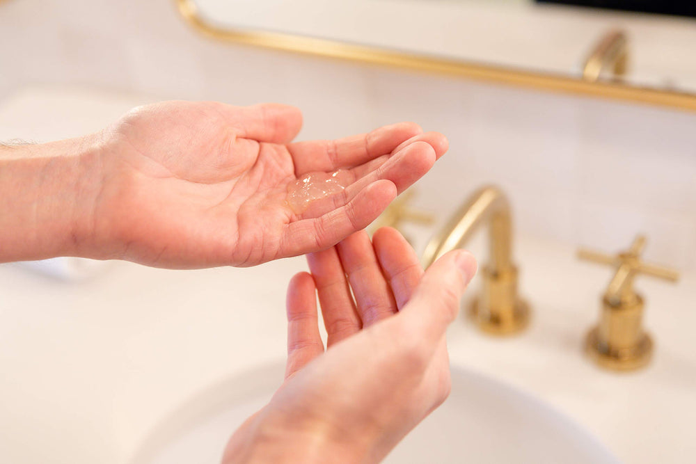Billy Jealousy in-shower use demonstrating easy rinse and skin contact
