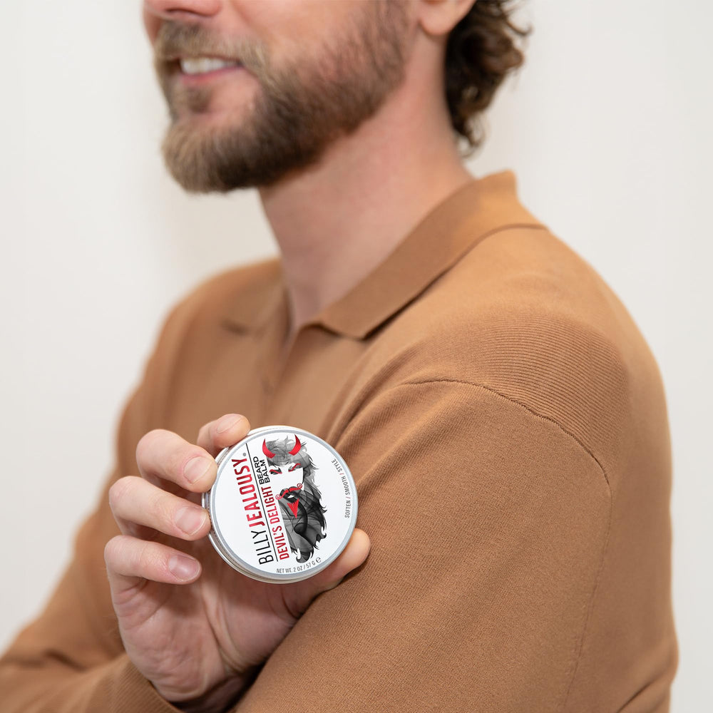 Billy Jealousy before and after beard showing softer texture and improved manageability