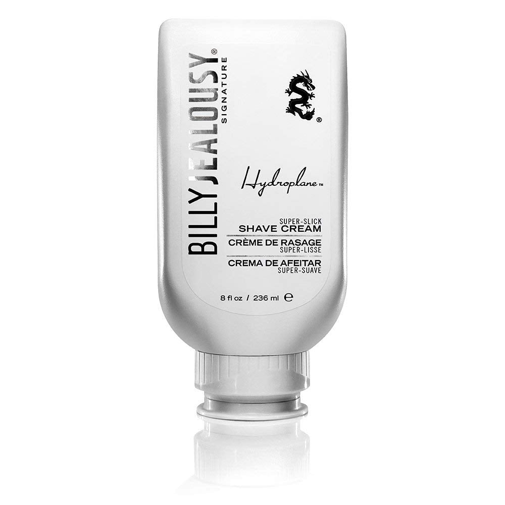 Billy Jealousy front tube showing product name and clean packaging benefit