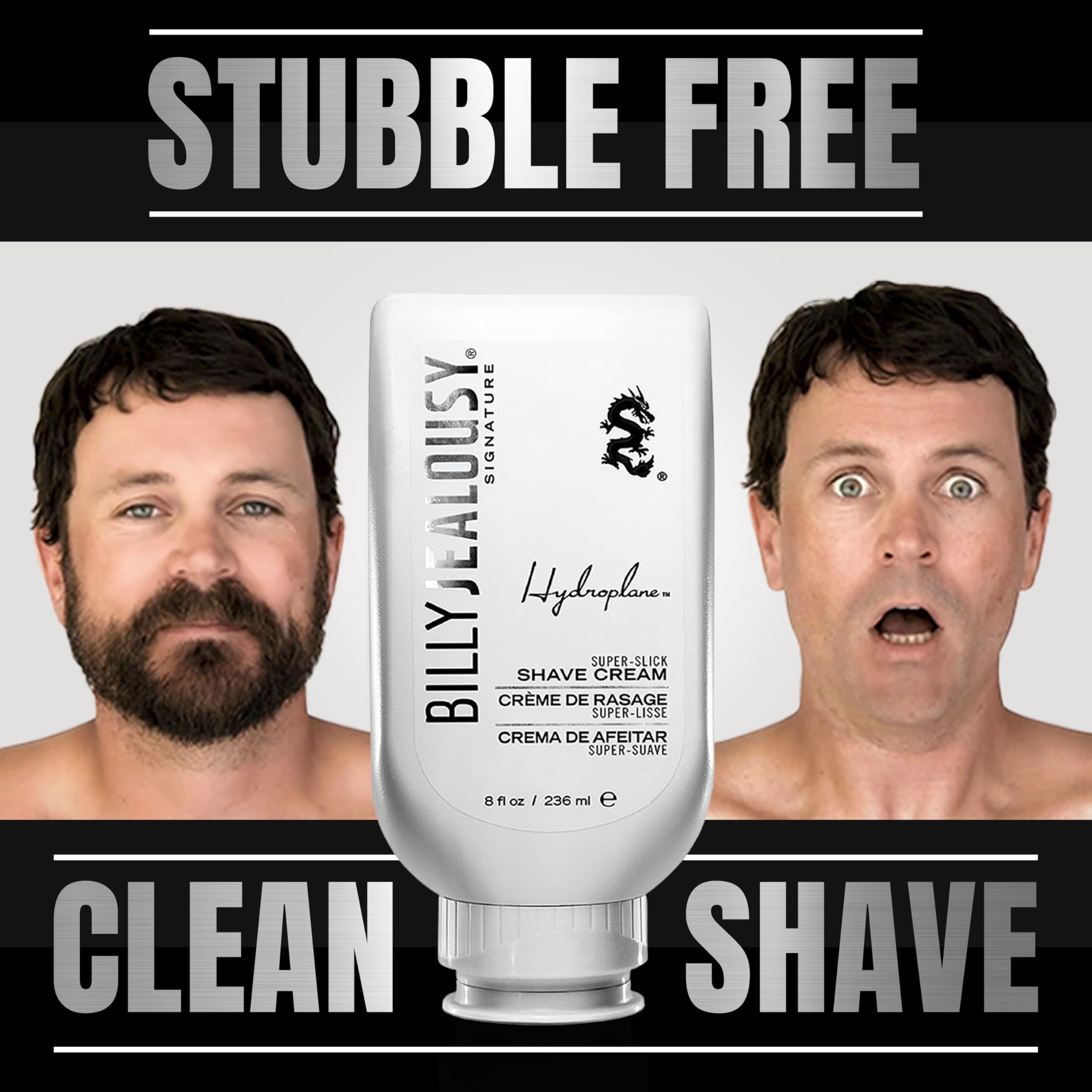 Billy Jealousy razor gliding through lather-free cream reducing drag