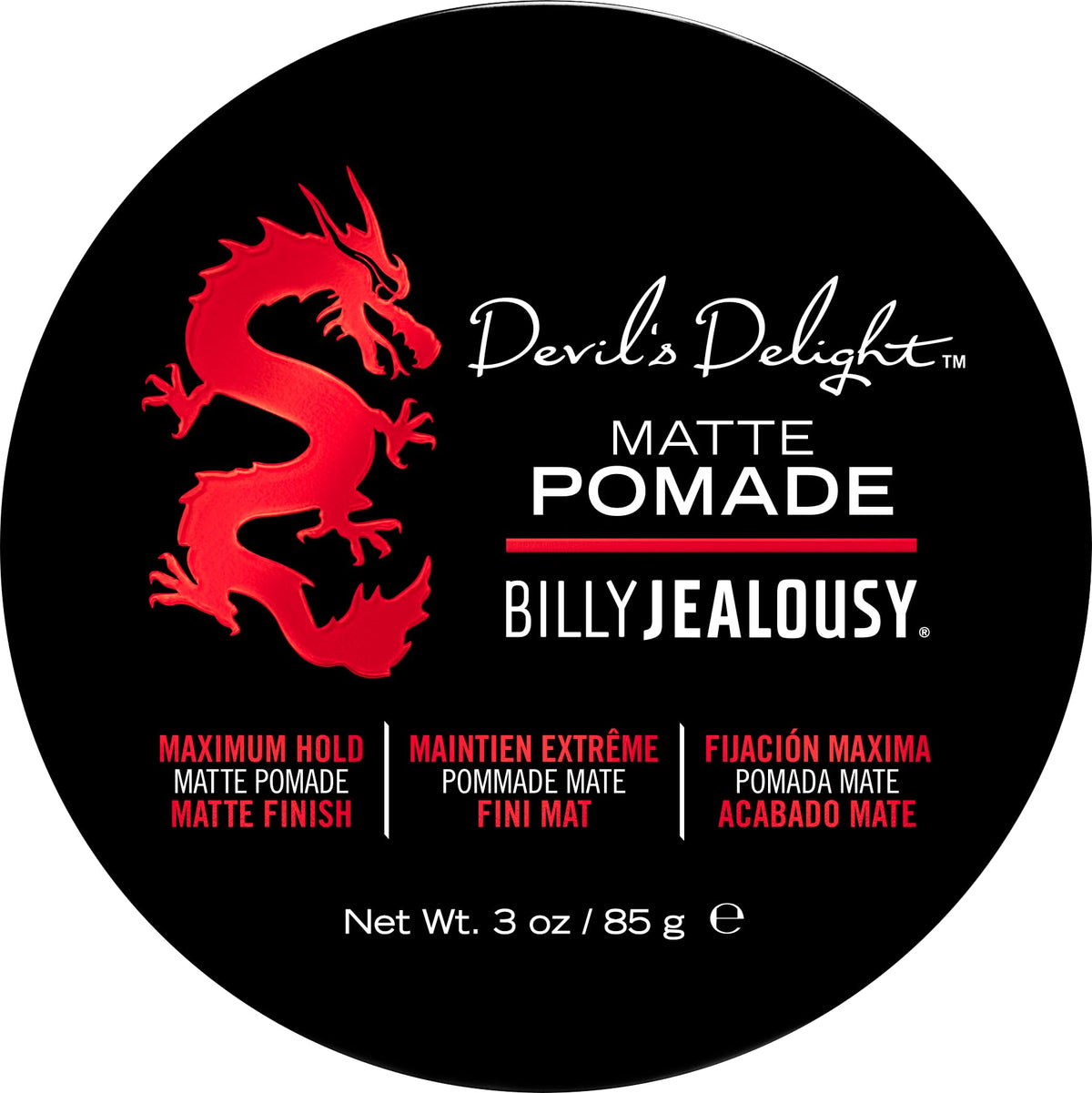 Billy Jealousy front packaging showing 3 oz jar and matte branding benefit clarity