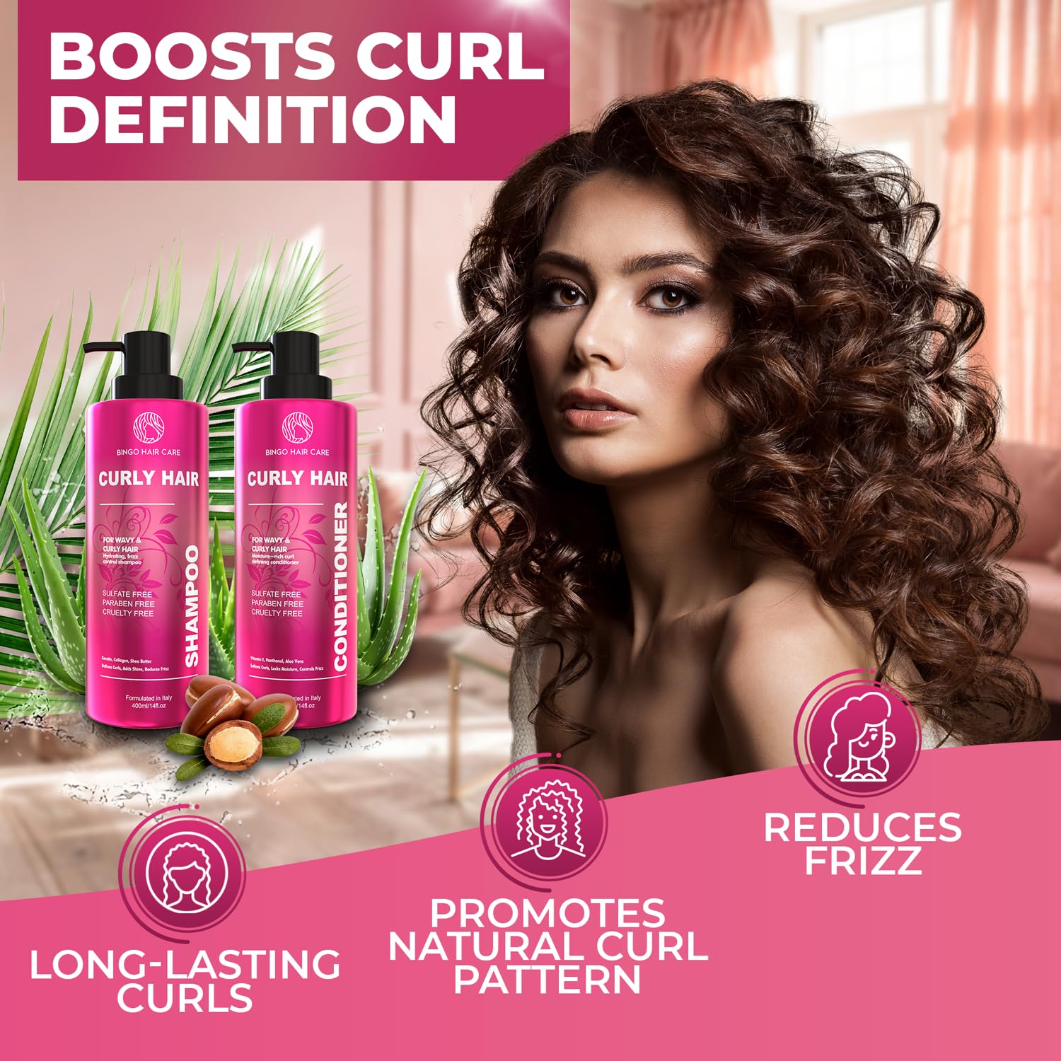 BINGO HAIR CARE in-shower application illustrating easy use
