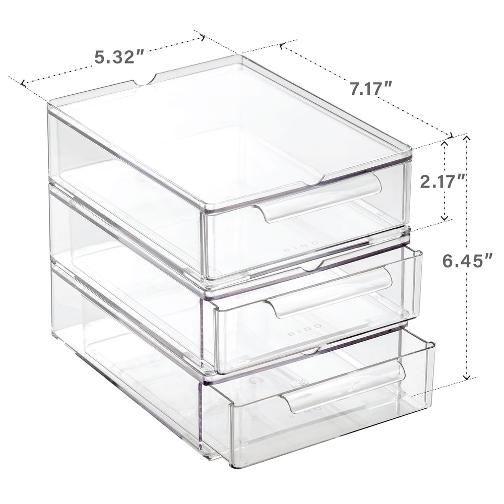 BINO drawer close-up of built-in handle and glide for smooth access