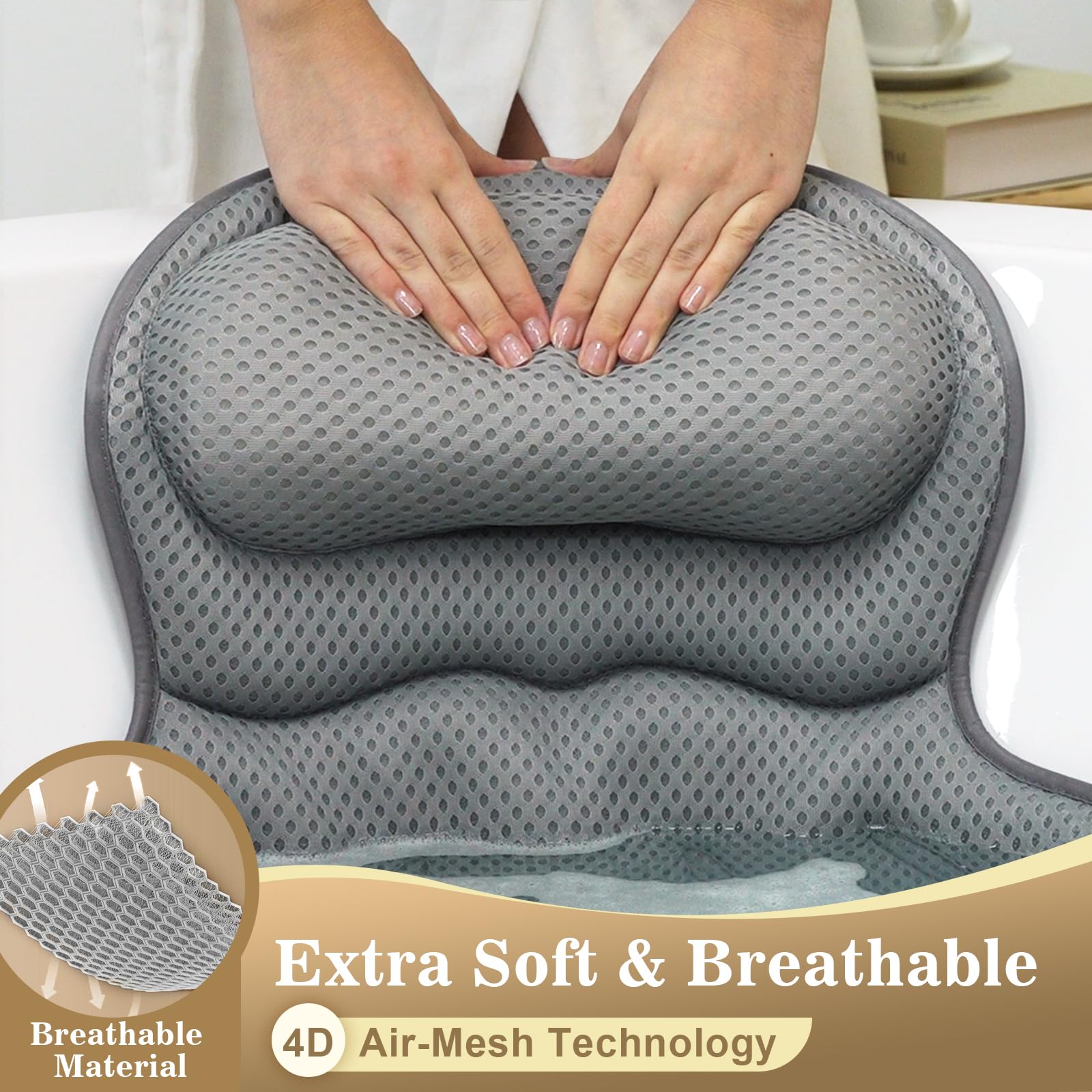 Binobella showing pillow covering upper back for cushioned support