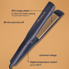Bio Ionic close-up of 24K Gold MX ceramic plates highlighting smooth surface for sealed cuticle