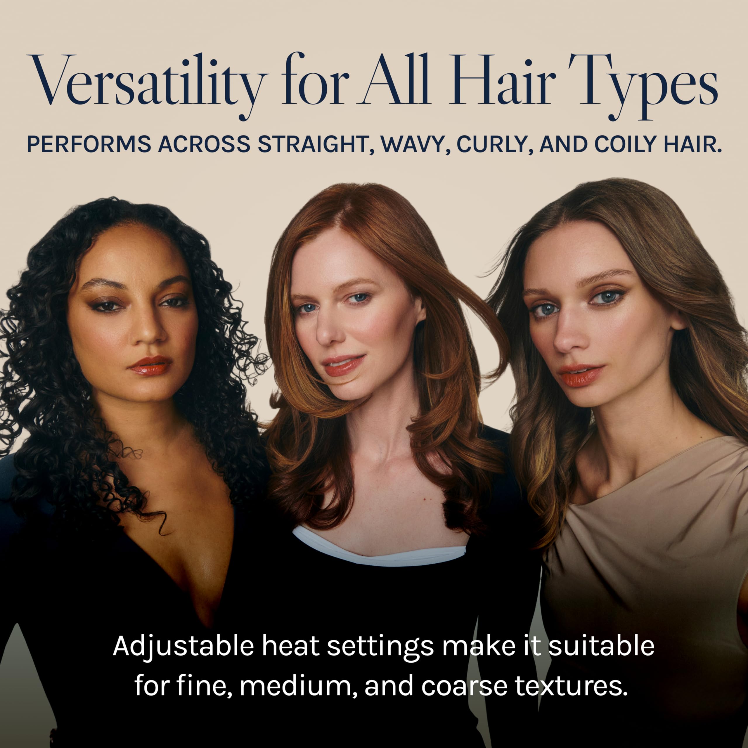 Bio Ionic before and after hair result showing smoother, shinier, bouncier curls
